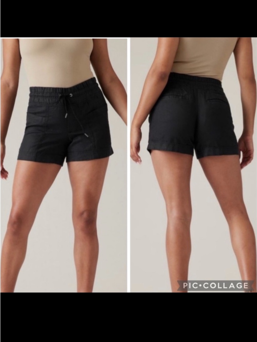 Athleta Cabo Linen 4" Black
Shorts Size 6